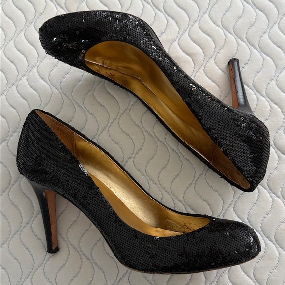 Beautiful black Sequin Heels - EUC - Picture 4 of 9